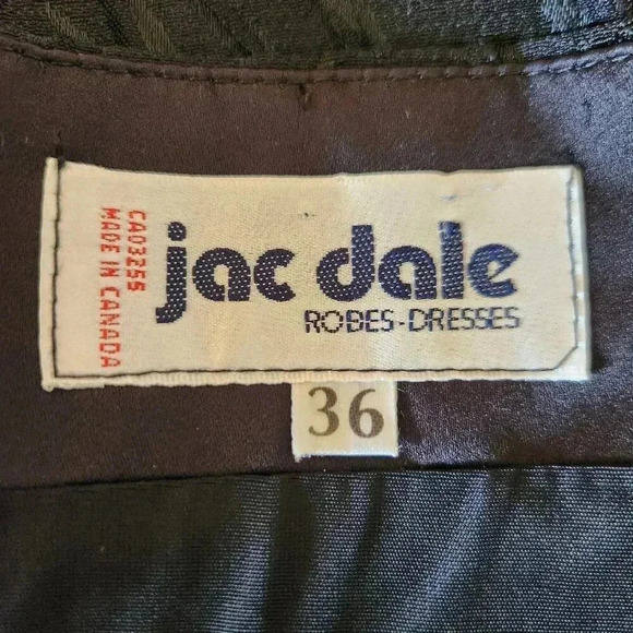 Vintage 80s Embossed Black Satin Halter Top / Mini Dress M - Picture 10 of 10